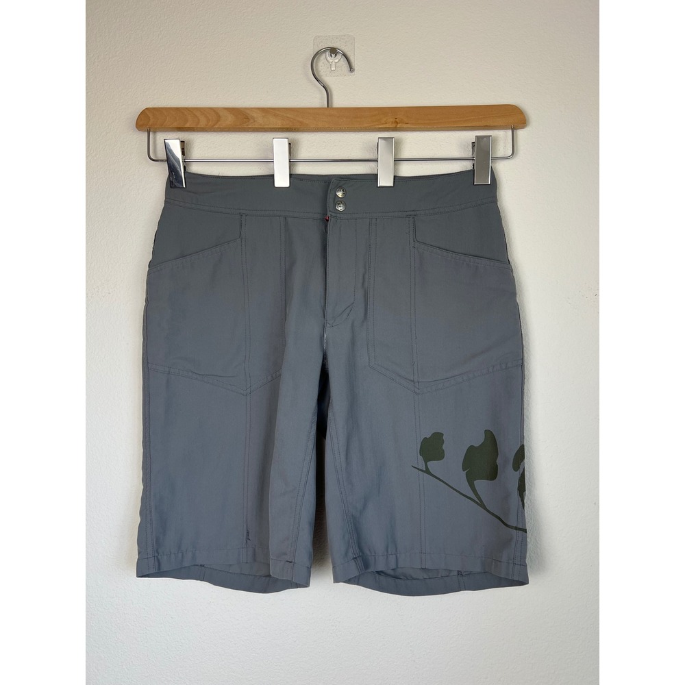REI Co-op Womens‎ Gray Hiking Shorts Size 12 UPF 50 Quick Dry Outdoor Trail Leaf